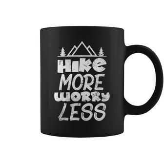 Womens Hiking Gifts For Dad Hike More Worry Less Coffee Mug - Thegiftio UK