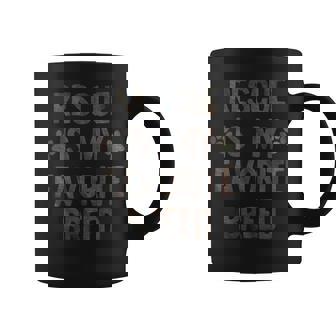 Womens Rescued Dog Rescue Is My Favorite Breed Faded Rainbow Coffee Mug - Thegiftio