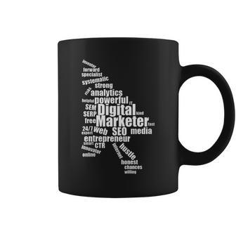 Wordcloud Digital Marketing Digital Marketer Coffee Mug | Mazezy