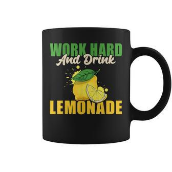 Work Hard And Drink Lemonade Coffee Mug | Mazezy