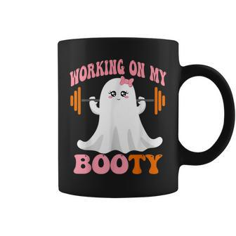 Working On My Booty Boo-Ty Ghost Boo Gym Lover Halloween Coffee Mug - Monsterry