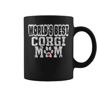 Worlds Best Corgi Mom Distressed Mothers Day Coffee Mug | Mazezy