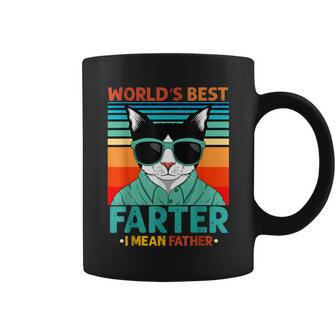 Worlds Best Farter I Mean Father Best Cat Dad Ever Coffee Mug | Mazezy