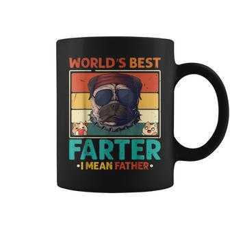 Worlds Best Farter I Mean Father Best Dad Ever Cat & Dog Funny Gifts For Dad Coffee Mug | Mazezy