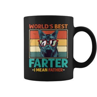 Worlds Best Farter I Mean Father T Best Cat Dad Ever Coffee Mug | Mazezy