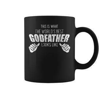 Worlds Best Godfather Uncle Family Distressed Coffee Mug | Mazezy AU