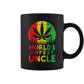 Worlds Dopest Uncle Rasta Jamaican Weed Cannabis 420 Stoner Coffee Mug | Mazezy