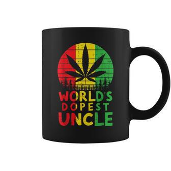 Worlds Dopest Uncle Rasta Jamaican Weed Cannabis Stoner Gift Coffee Mug | Mazezy