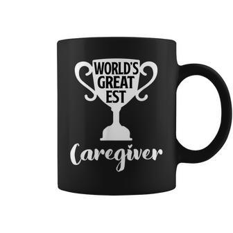 Worlds Greatest Caregiver Present Job Pride Proud Nanny Coffee Mug | Mazezy