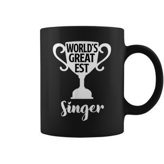 Worlds Greatest Singer Present Job Pride Proud Vocalist Coffee Mug | Mazezy