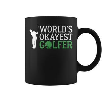 Worlds Okayest Golfer Golf Golfing Coffee Mug | Mazezy