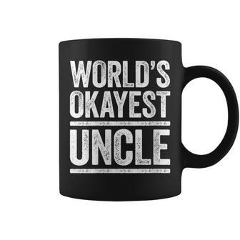 Worlds Okayest Uncle Best Uncle Ever Gift Coffee Mug | Mazezy UK
