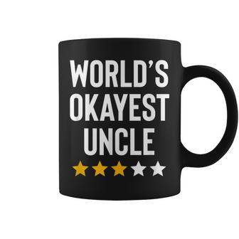 Worlds Okayest Uncle From Niece Nephew Funny Favorite Uncle Coffee Mug | Mazezy DE
