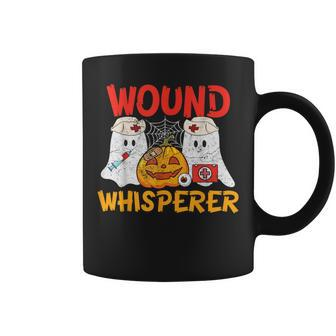 Wound Whisperer Ghost Nurse Pumpkin Happy Halloween Coffee Mug | Mazezy