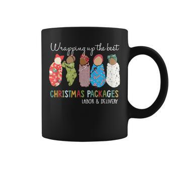 Wrapping Up The Best Christmas Packages Labor Delivery Nurse Coffee Mug - Monsterry