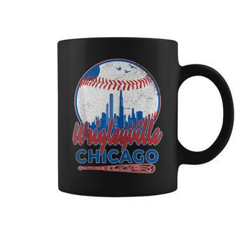 Wrigleyville Of Chicago Baseball Vintage Softball Skyline  Coffee Mug