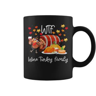 Wtf Wine Turkey Family Thanksgiving Party Women Coffee Mug - Thegiftio UK