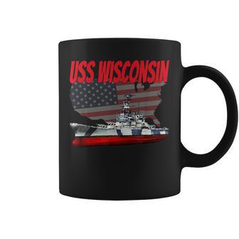 Ww2&Cold War Veteran Battleship Uss Wisconsin Bb-64 Boy Kids Coffee Mug - Thegiftio UK