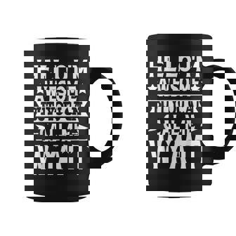 Wyatt - Hello Im Awesome Call Me Wyatt First Name Coffee Mug - Seseable