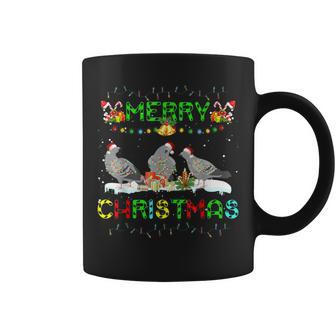 Xmas Dove Bird Lighting Santa Merry Christmas Mourning Dove Coffee Mug | Mazezy
