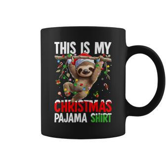Xmas Lighting This Is My Christmas Pajama Sloth Christmas Coffee Mug | Mazezy