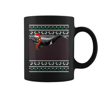 Xmas Santa Hat North Atlantic Right Whale Ugly Christmas Coffee Mug | Mazezy