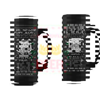 Xmas Wonderful Time For A Beer Ugly Christmas Sweaters Coffee Mug - Thegiftio