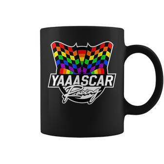 Yaaascar Racing Lgbt Lgbtq Gay Rainbow Lesbian Pride Coffee Mug | Mazezy UK