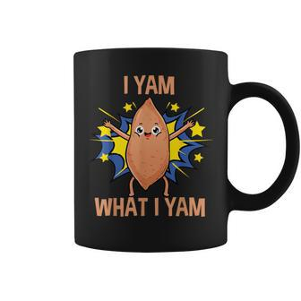 I Yam What I Yam Sweet Potato Thanksgiving Pun Coffee Mug | Mazezy