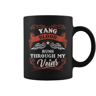 Yang Blood Runs Through My Veins Family Christmas Coffee Mug - Seseable