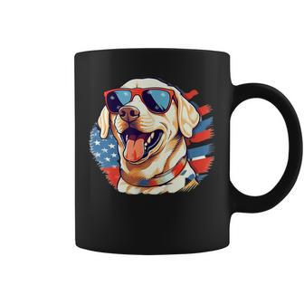 Yellow Lab 4Th Of July Design Patriotic Pup Labrador Pride Coffee Mug | Mazezy