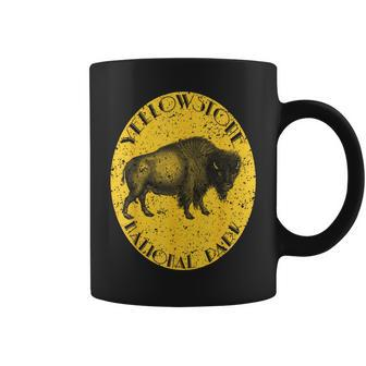 Yellowstone National Park Buffalo Vintage Distressed Coffee Mug | Mazezy UK