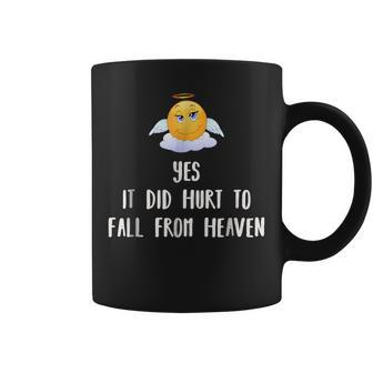 Yes It Did Hurt To Fall From Heaven Halloween Halloween Coffee Mug | Mazezy