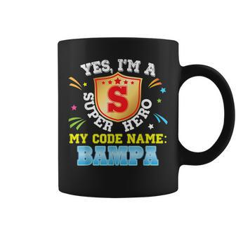 Yes Im A Superhero My Code Name Is Bampa Dad Father Day Coffee Mug | Mazezy