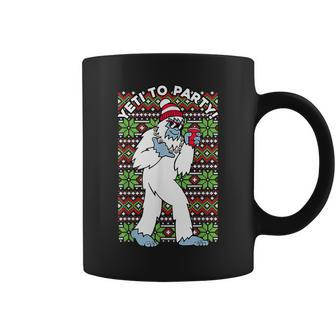 Yeti To The Party Ugly Christmas Sweater Graphic Coffee Mug | Mazezy UK
