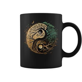 Yin Yang Bonsai On Spiritual Tree Of Life Coffee Mug | Mazezy