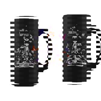 Yoga Skeleton Halloween Meditating Skeleton Mama Gift For Women Gifts For Mama Funny Gifts Coffee Mug | Mazezy