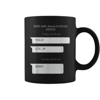 Yolo Jk Brb Funny Jesus Easter Christian Womens Coffee Mug | Mazezy