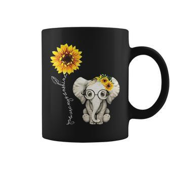 You Are My Sunshine Hippie Sunflower Elephant Gift Friend Gifts For Elephant Lovers Funny Gifts Coffee Mug | Mazezy