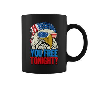 You Free Tonight Bald Eagle Mullet 4Th Of July Us Flag Retro  Coffee Mug