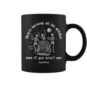 They're Burning All The Witches Halloween Skeleton Dancing Coffee Mug - Thegiftio UK