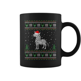 Zebra Lovers Ugly Christmas Sweater Coffee Mug | Mazezy