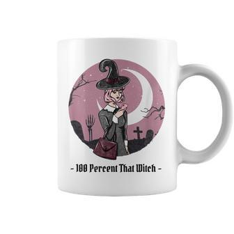 100 Percent That Witch Graphic Witch Coffee Mug | Mazezy
