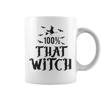 100 That Witch Halloween Fall Halloween Coffee Mug | Mazezy