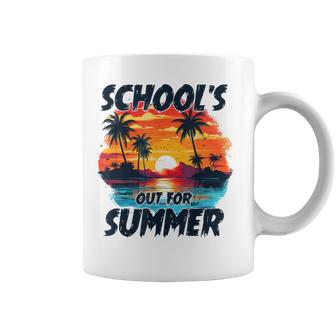 Retro Last Day Of Schools Out For Summer Teacher Boys Girls Coffee Mug
