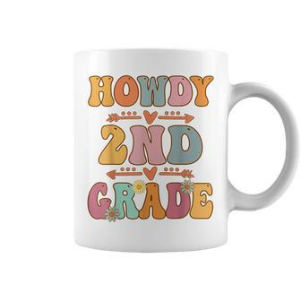 2Nd Grade Howdy Retro Groovy Vintage First Day Of School Coffee Mug | Mazezy CA
