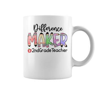 2Nd Grade Teacher Life Difference Maker Coffee Mug - Monsterry AU