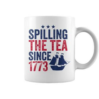 4Th Of July Spilling The Tea 1773 American History Teacher Coffee Mug - Monsterry