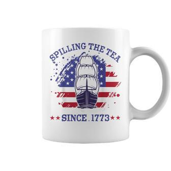 4Th Of July Spilling The Tea Since 1773 History Teacher Gifts For Teacher Funny Gifts Coffee Mug | Mazezy