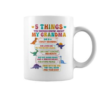 5 Things You Should Know About My Grandma Crazy Grandma Coffee Mug - Thegiftio UK